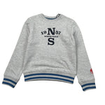 North Sails Felpa tinta unita Girocollo con Stampa Grigio per Bambino NBA26002FE GRIGIO NORTH SAILS 