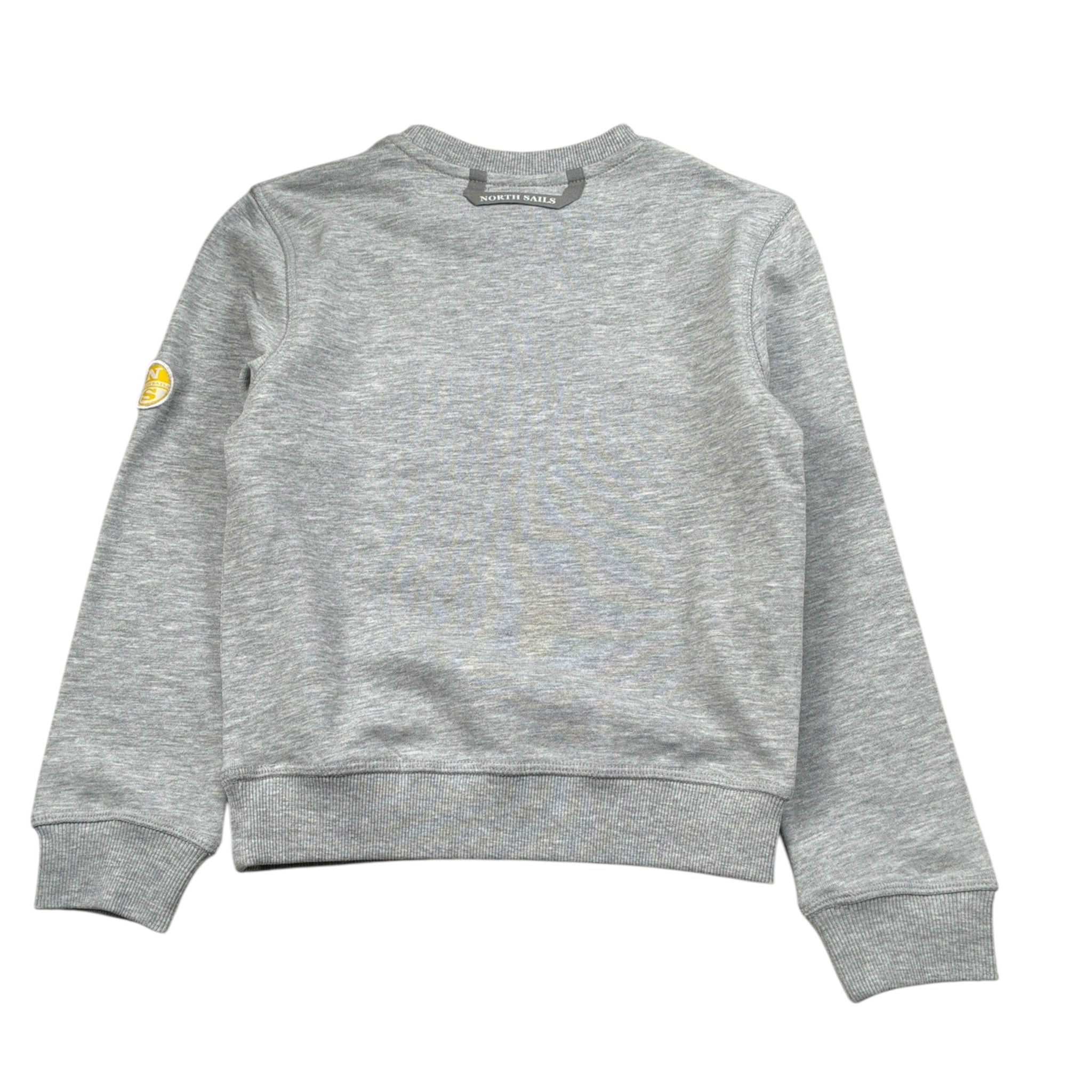 North Sails Felpa tinta unita Girocollo con Stampa Grigio per Bambino NBA26023FE GRIGIO NORTH SAILS 