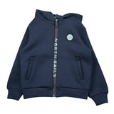 North Sails Felpa tinta unita con Zip E Cappuccio Blu per Bambino NBA26049FE BLU NORTH SAILS 