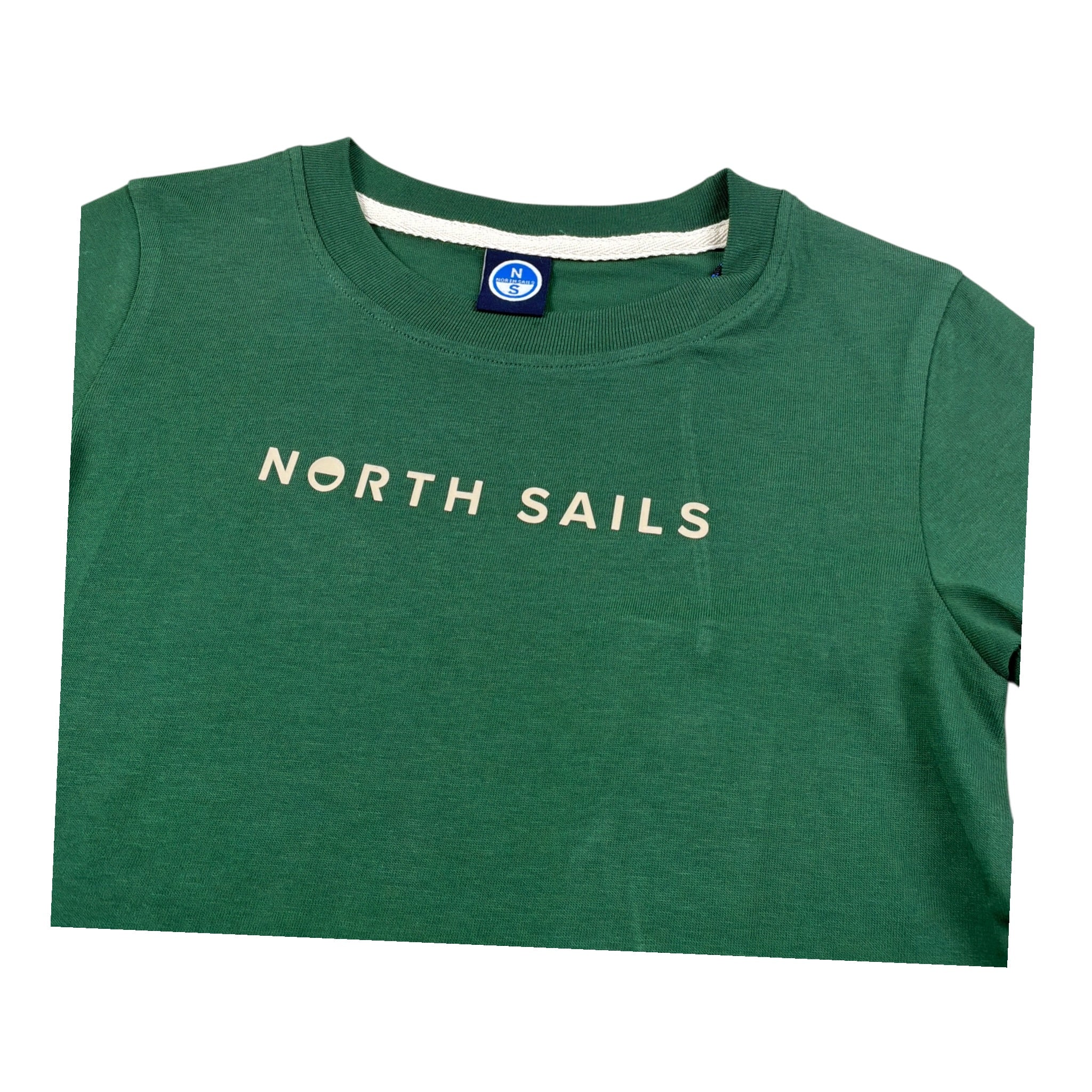 North Sails T-Shirt tinta unita con Stampa Verde per Bambino NBA26058TS VERDE NORTH SAILS 