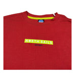 North Sails Shirt Girocollo Tinta Unit con Logo Rosso per Bambino NBA26090TS ROSSO NORTH SAILS 
