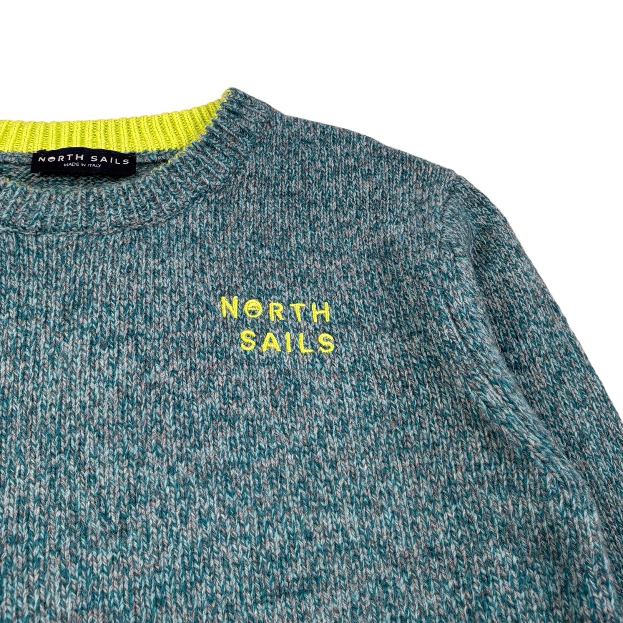 North Sails Maglia tinta unita con Logo Verde per Bambino NBA26102MA VERDE NORTH SAILS 
