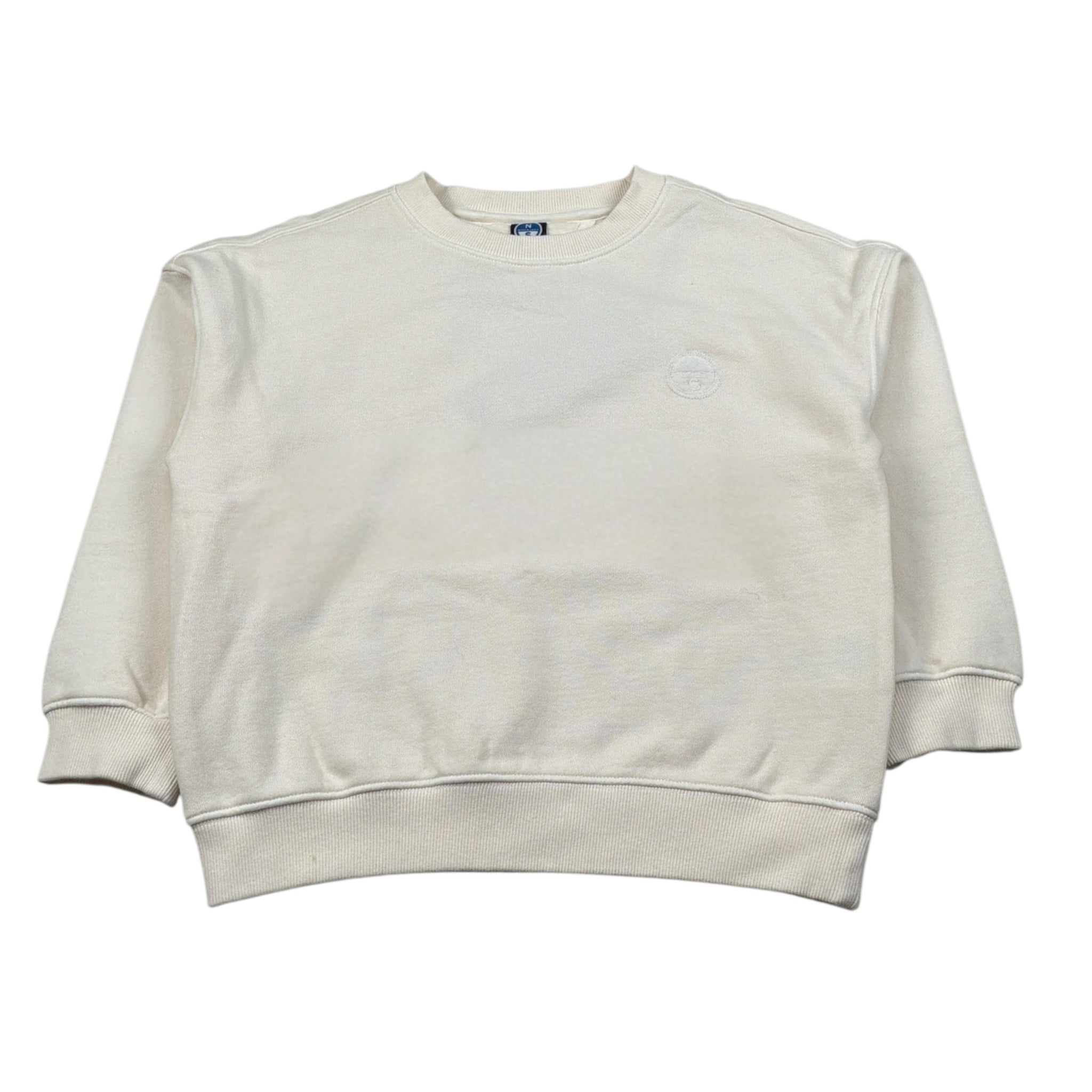 North Sails Felpa tinta unita Girocollo Panna per Bambino NBA26107FE PANNA NORTH SAILS 