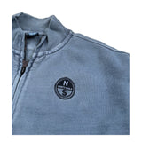 North Sails Felpa con Zip tinta unita con Logo Azzurro per Bambino NBA26108FE AZZURRO NORTH SAILS 