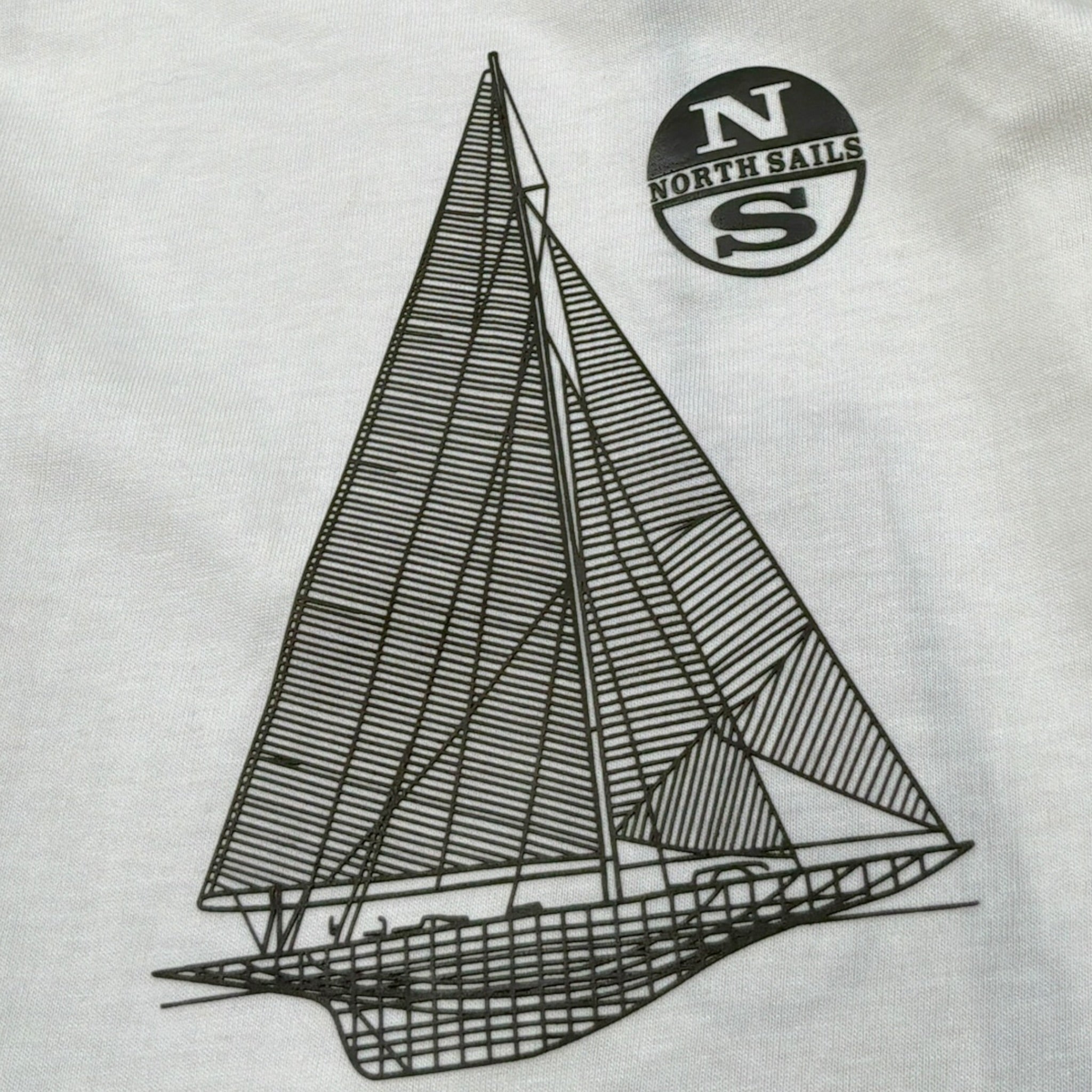North Sails Shirt tinta unita con Stampa Bianco per Neonato NIA26013TS BIANCO NORTH SAILS 