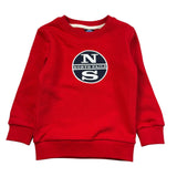 North Sails Felpa Girocollo tinta unita con Stampa Rosso per Neonato NIA26016FE ROSSO NORTH SAILS 