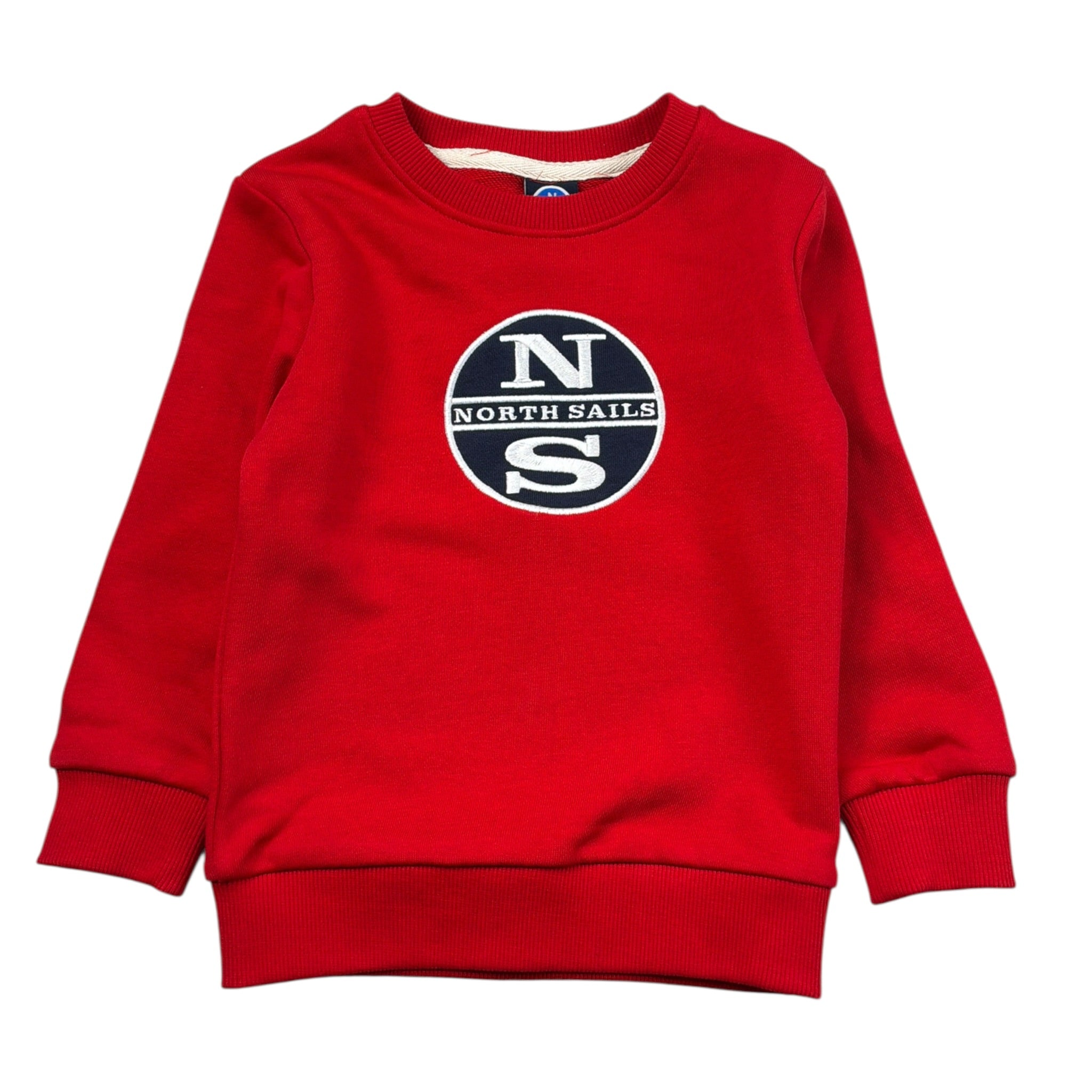 North Sails Felpa Girocollo tinta unita con Stampa Rosso per Neonato NIA26016FE ROSSO NORTH SAILS 