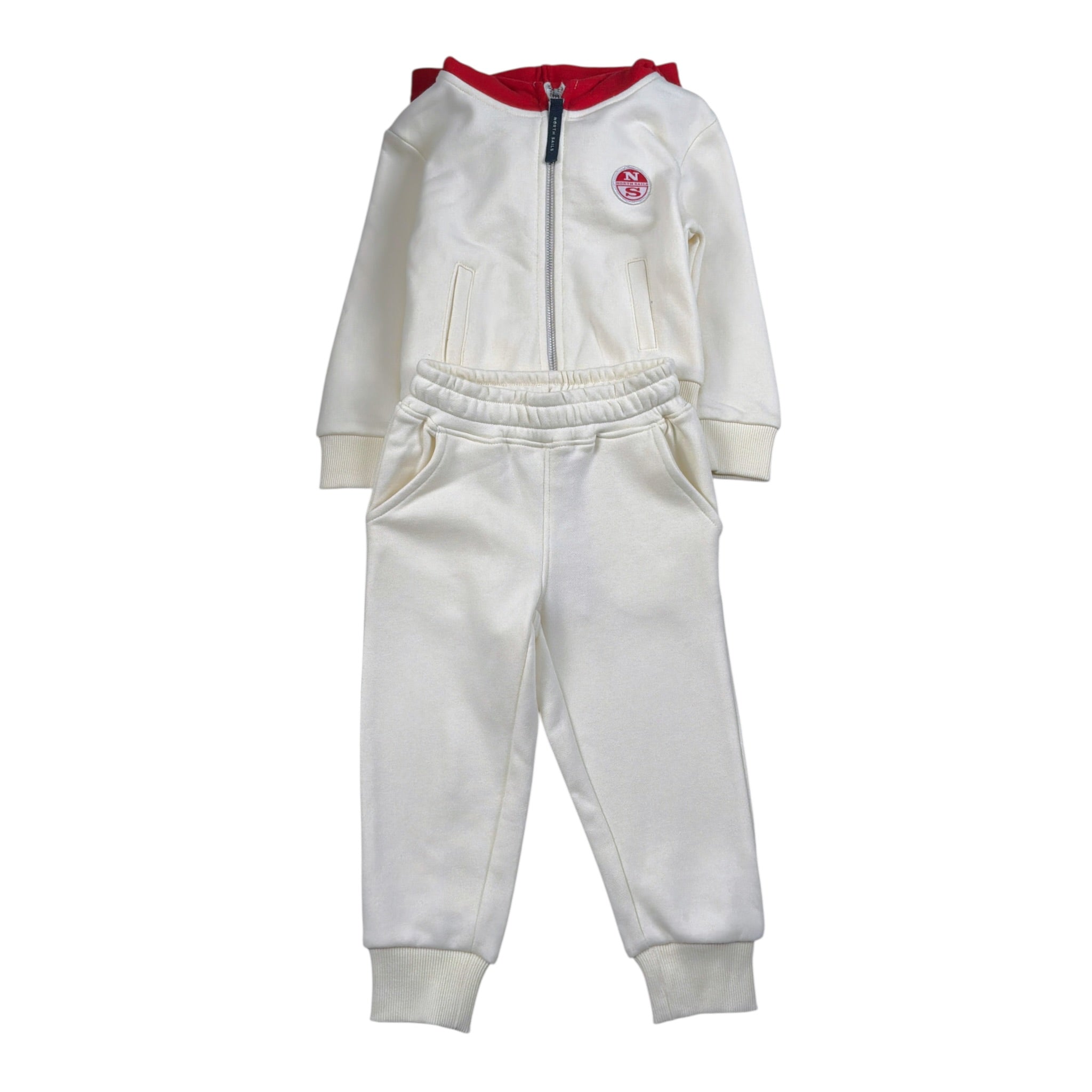 North Sails Completo 2Pz Felpa-Pantalone Panna per Neonato NIA26035CD PANNA NORTH SAILS 