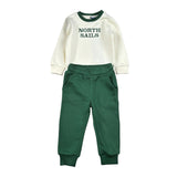North Sails Completo 2Pz Bicolore Felpa-Pantalone Panna per Neonato NIA26036CF PANNA NORTH SAILS 