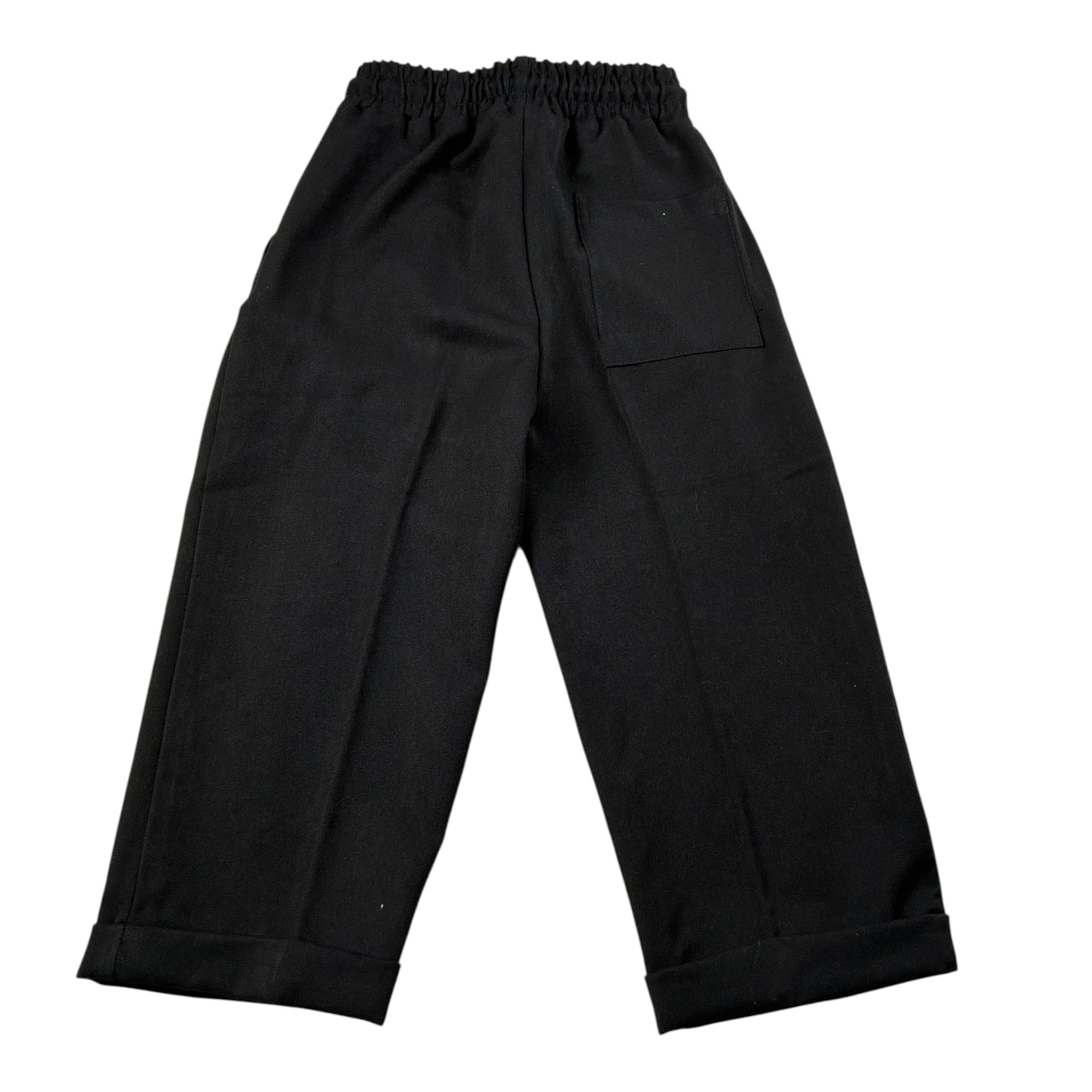 Numbers Pantalone tinta unita con Elastico In Vita Nero per Bambino 25IPA120 NERO NUMBERS 