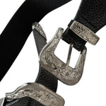 Nunzia Corinna Cintura tinta unita con Doppia Fibia Nero per Bambina NJ3715790 NERO NUNZIA CORINNA 