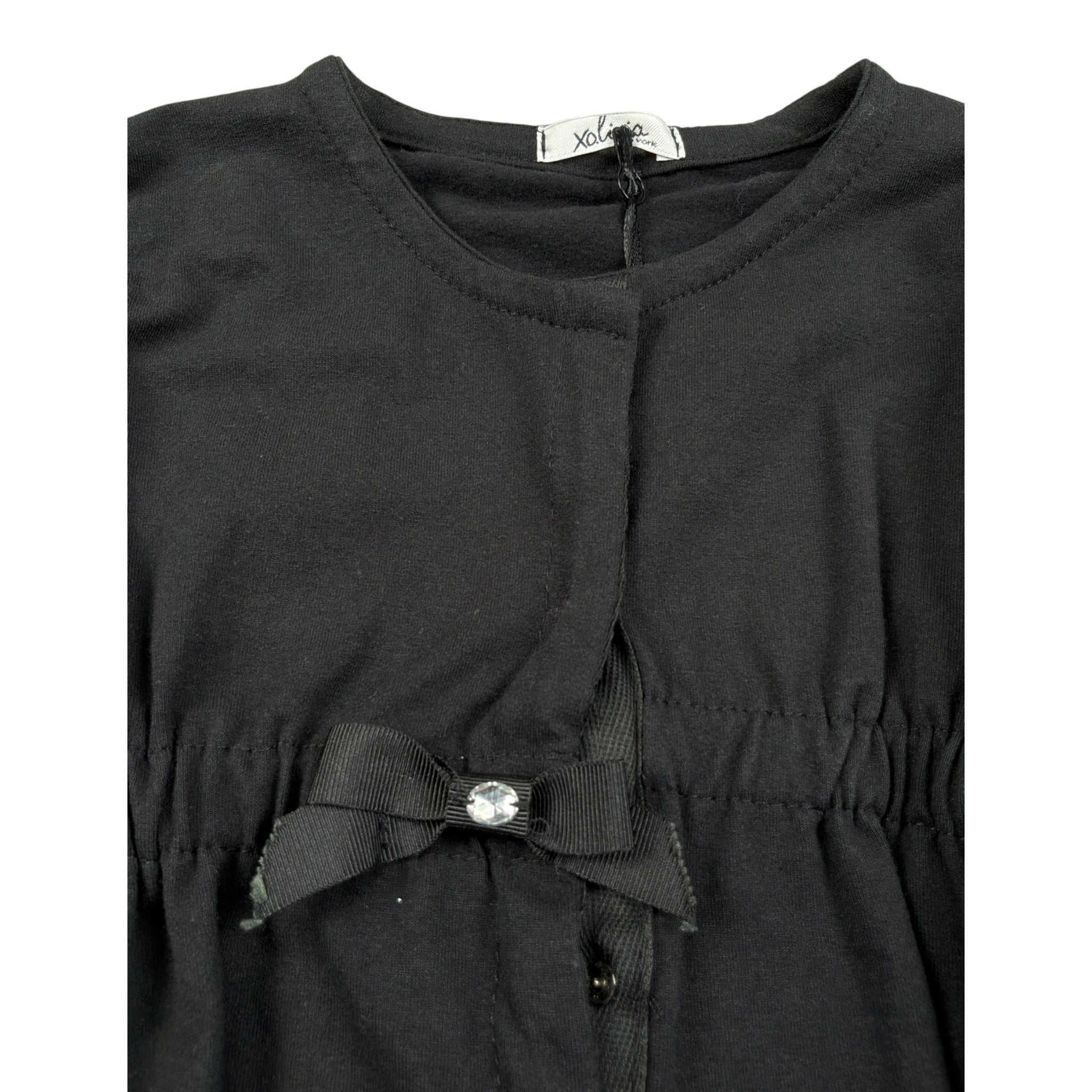 O'Livia New York Cardigan tinta unita Nero per Bambina 9077 NERO O'LIVIA NEW YORK 