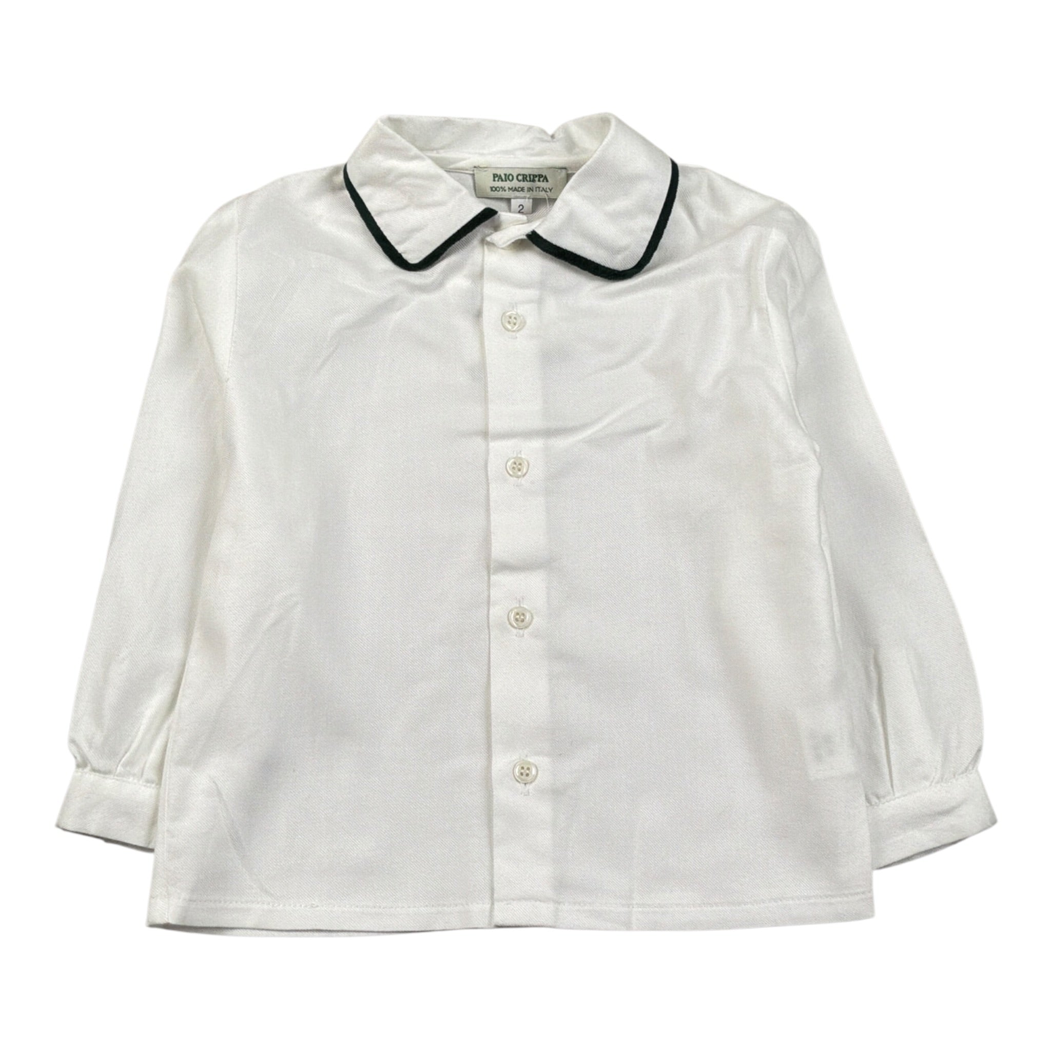 Paio Crippa Camicia tinta unita con Colletto Bianco per Neonato CHITARRA BIANCO PAIO CRIPPA 