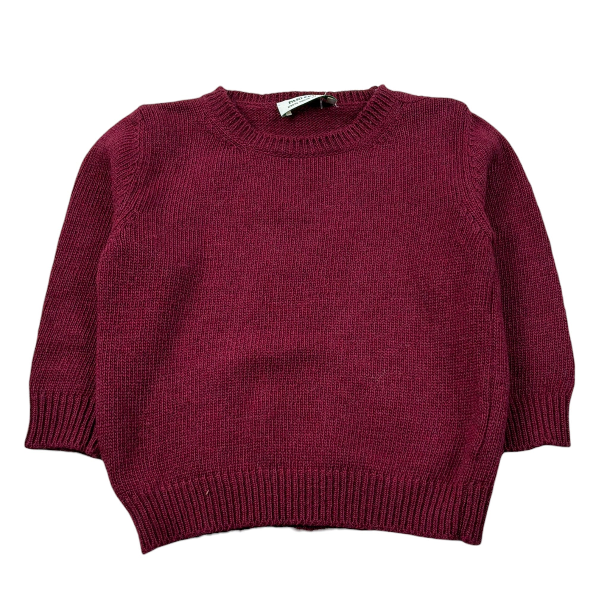 Paio Crippa Maglia Girocollo tinta unita Bordeaux per Neonato DOBRIACO BORDEAUX PAIO CRIPPA 