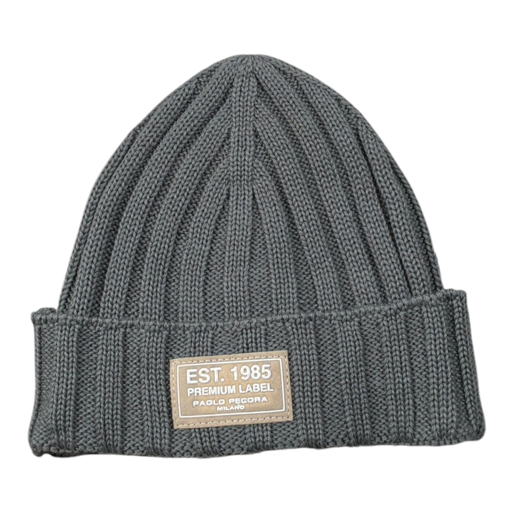 Paolo Pecora Cappello tinta unita con Logo Grigio per Bambino PP3509X GRIGIO PAOLO PECORA 