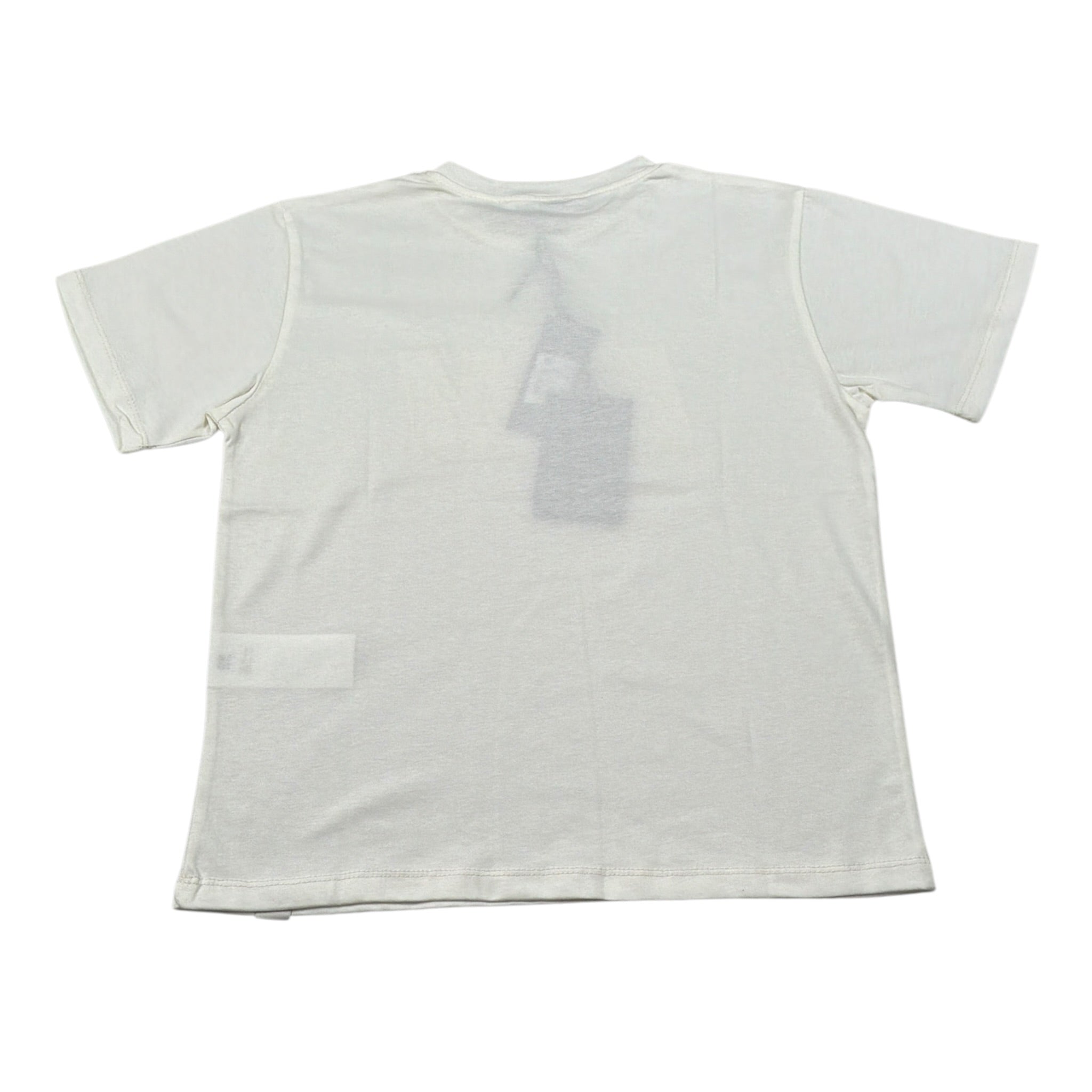 Paolo Pecora T-Shirt Girocollo tinta unita con Logo Panna per Bambino PP3738 PANNA PAOLO PECORA 