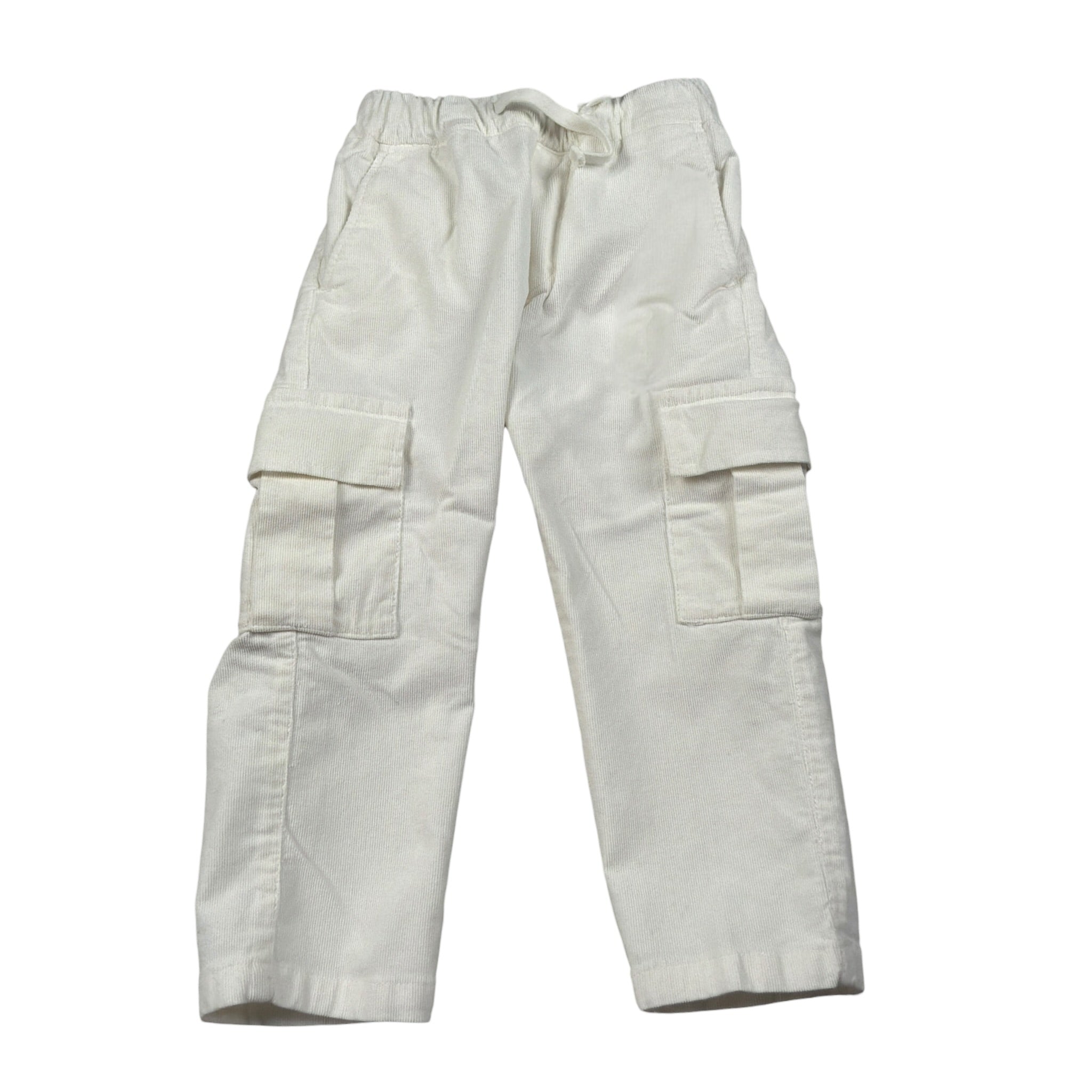 Paolo Pecora Pantalone tinta unita con Tasconi Bianco per Neonato PP3853X BIANCO PAOLO PECORA 