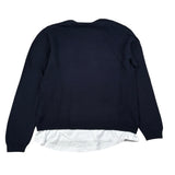 Paolo Pecora Maglia Girocollo tinta unita con Finta Shirt Blu per Bambino PP4095X BLU PAOLO PECORA 