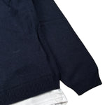 Paolo Pecora Maglia Girocollo tinta unita con Finta Shirt Blu per Bambino PP4095X BLU PAOLO PECORA 