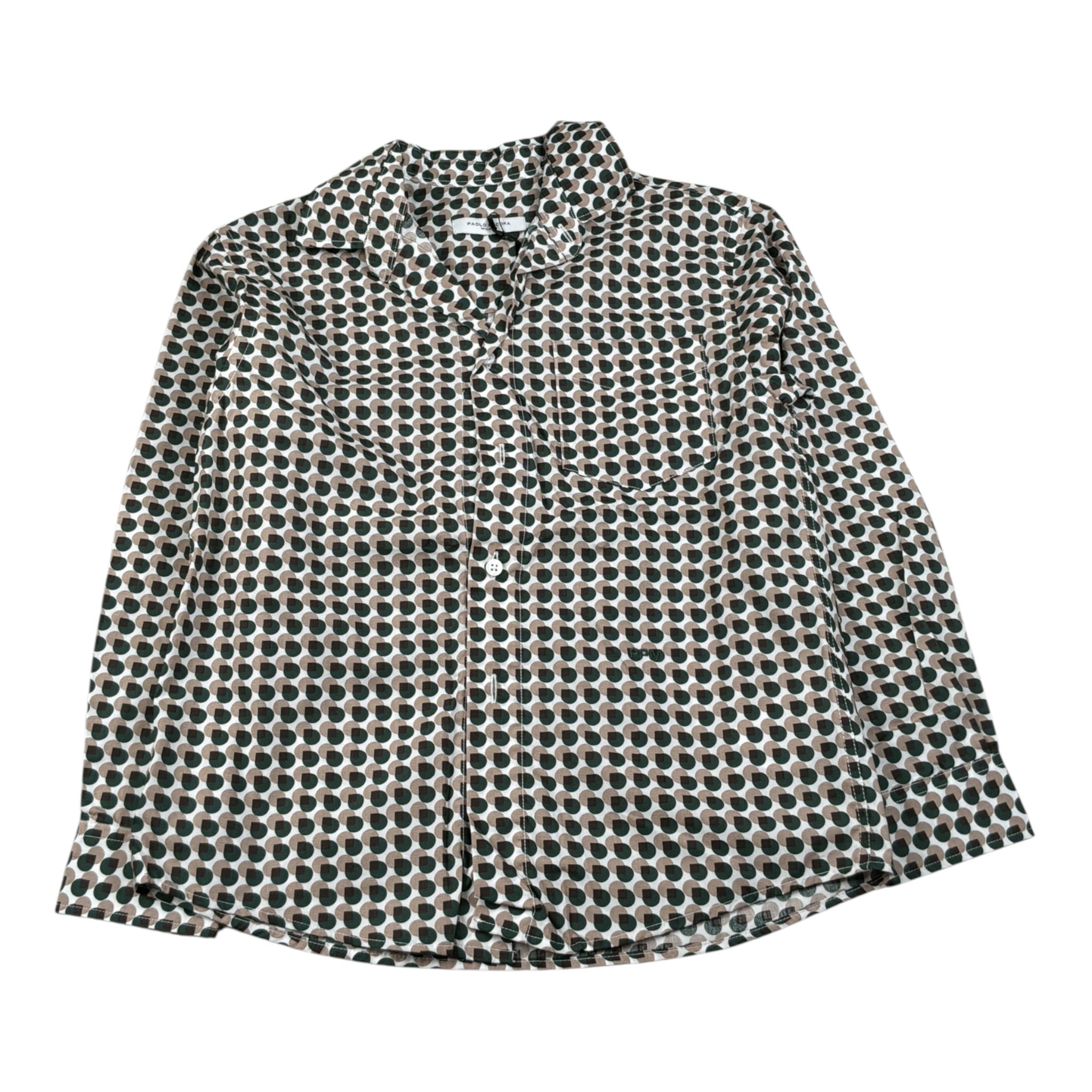 Paolo Pecora Camicia tinta unita con Fantasia Bianco/Beige per Bambino PP4102 BIANCO/BEIGE PAOLO PECORA 