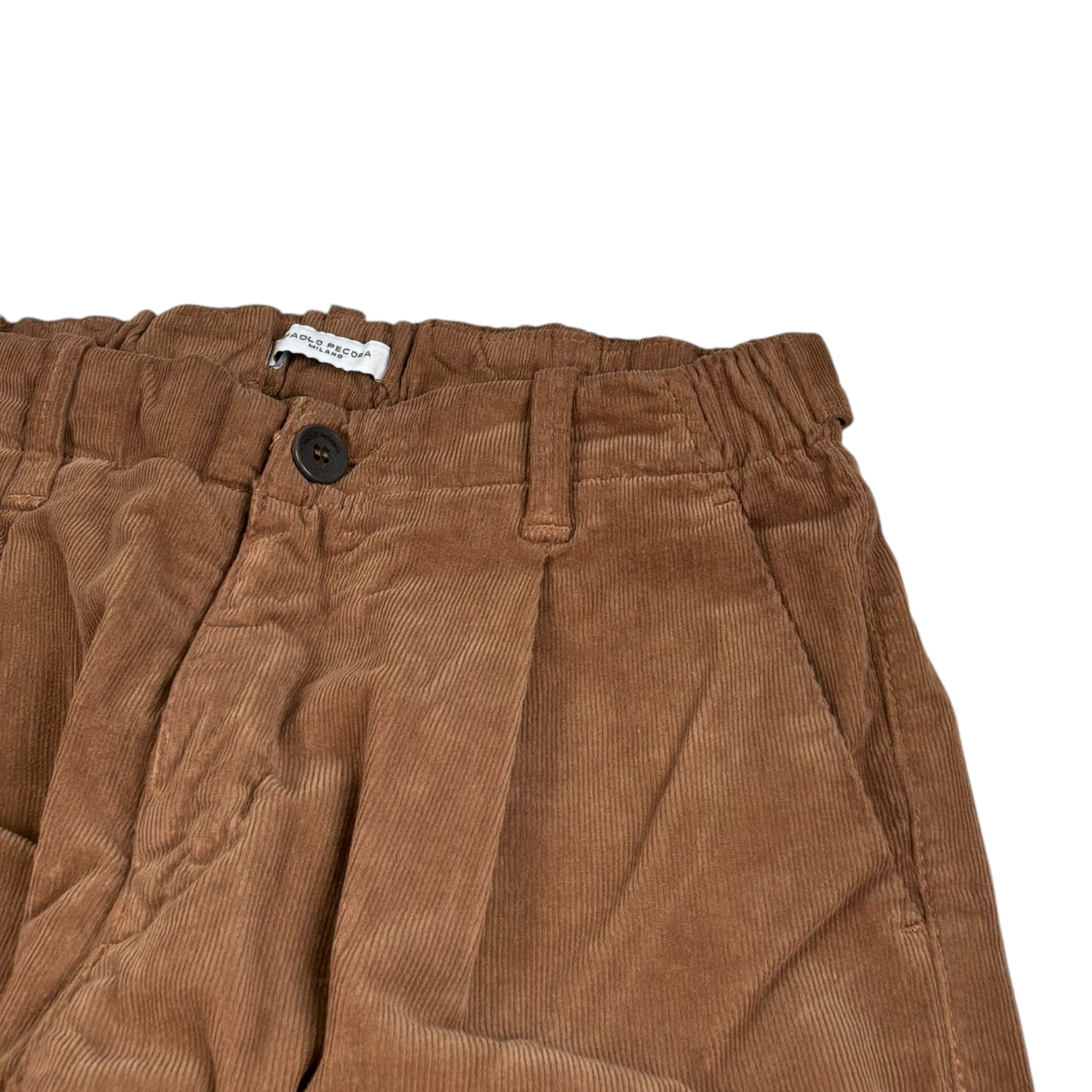 Paolo Pecora Pantalone tinta unita In Camoscio Cammello per Bambino PP4120X CAMMELLO PAOLO PECORA 