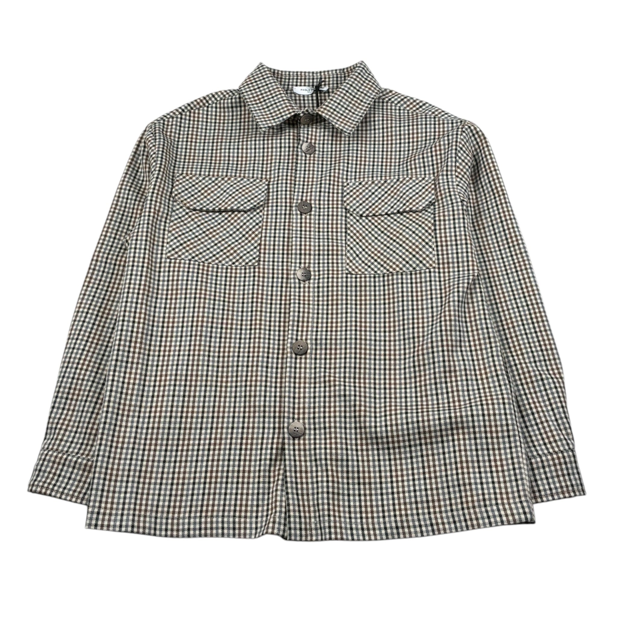 Paolo Pecora Camicia Manica Lunga Stampa Fantasia Beige per Bambino PP4148X BEIGE PAOLO PECORA 