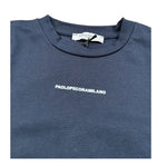 Paolo Pecora Shirt Girocollo tinta unita con Logo Blu per Bambino PP4157J BLU PAOLO PECORA 