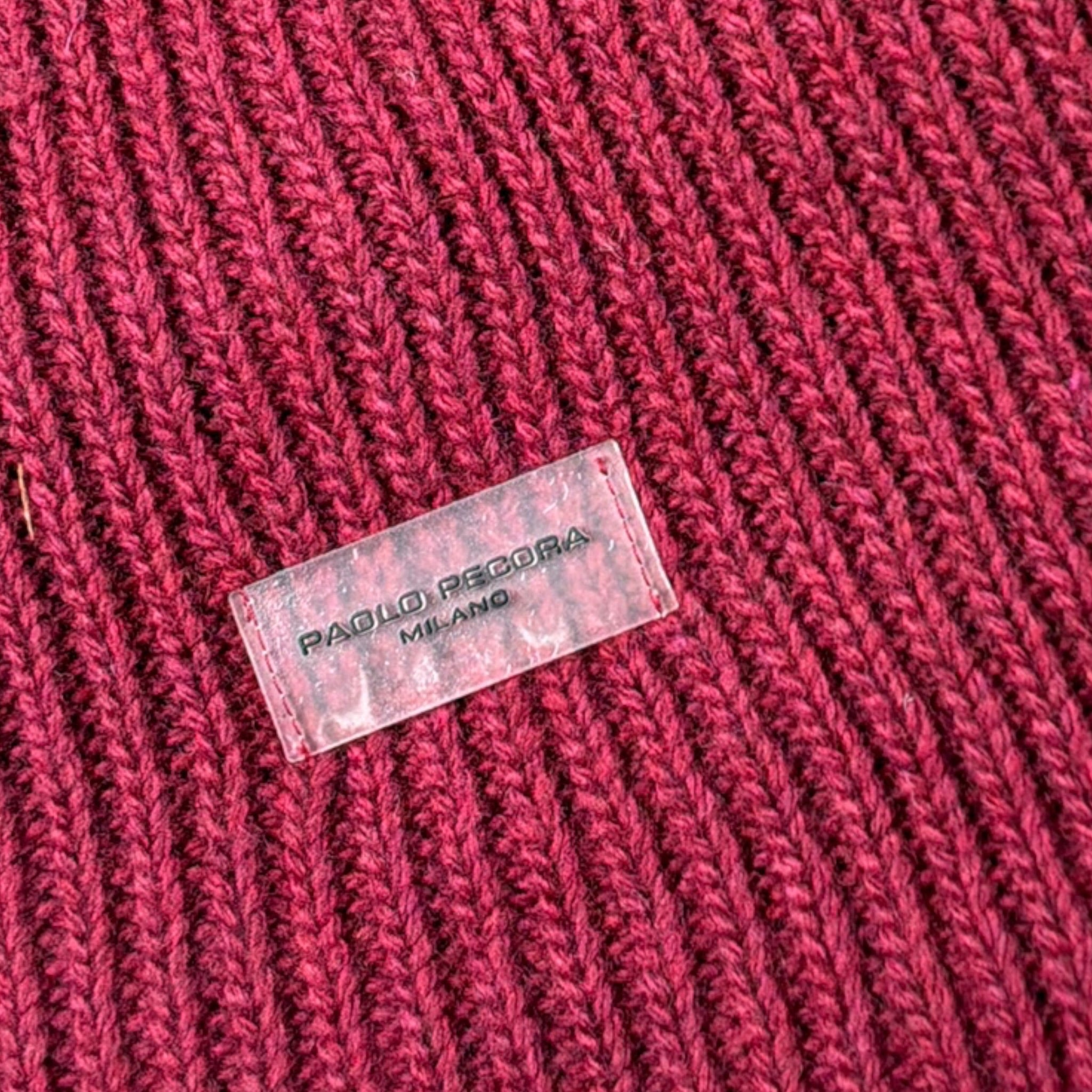 Paolo Pecora Sciarpa tinta unita con Logo Bordeaux per Bambino PP4163X BORDEAUX PAOLO PECORA 
