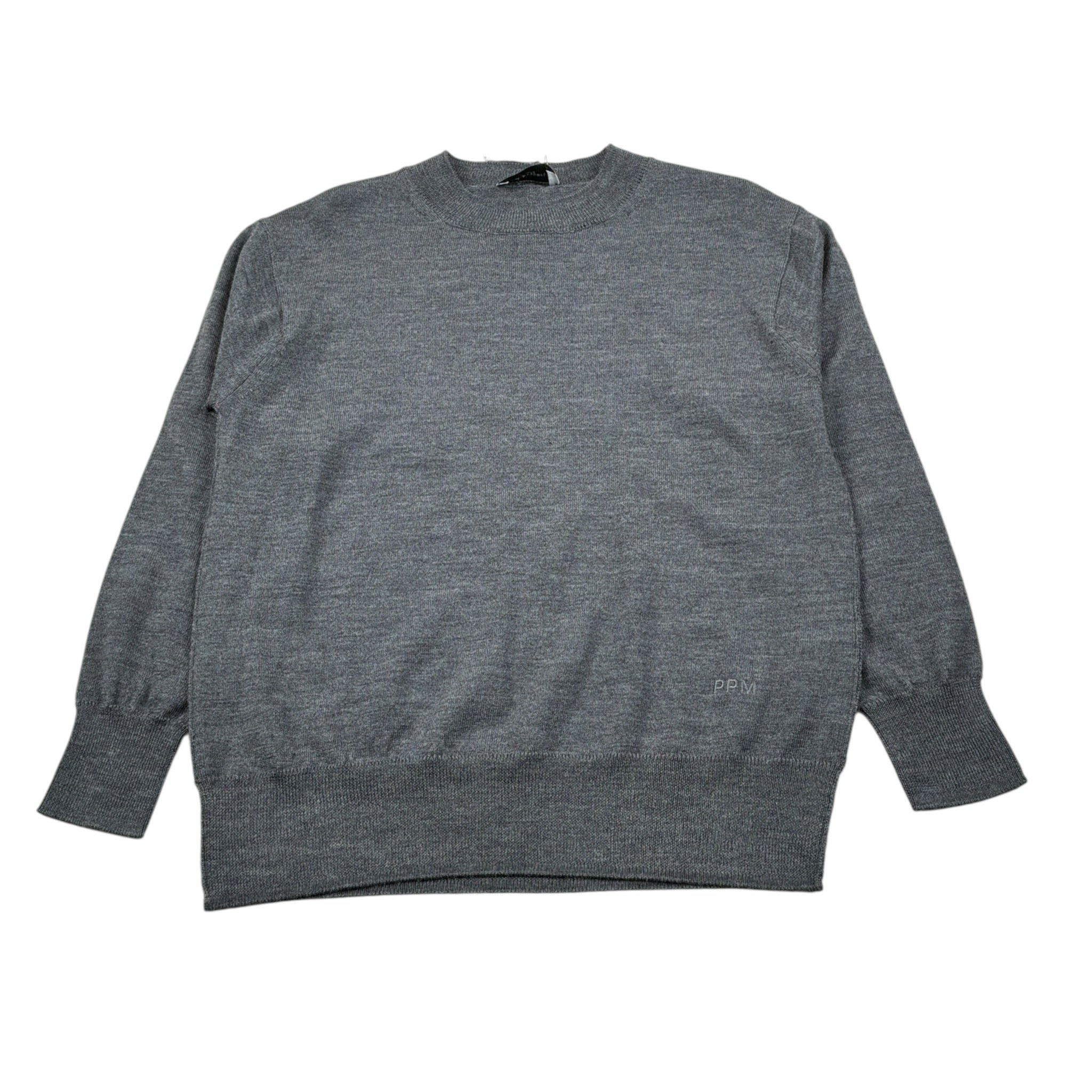 Paolo Pecora Maglia Girocollo tinta unita con Logo Grigio per Bambino PP4400 GRIGIO PAOLO PECORA 