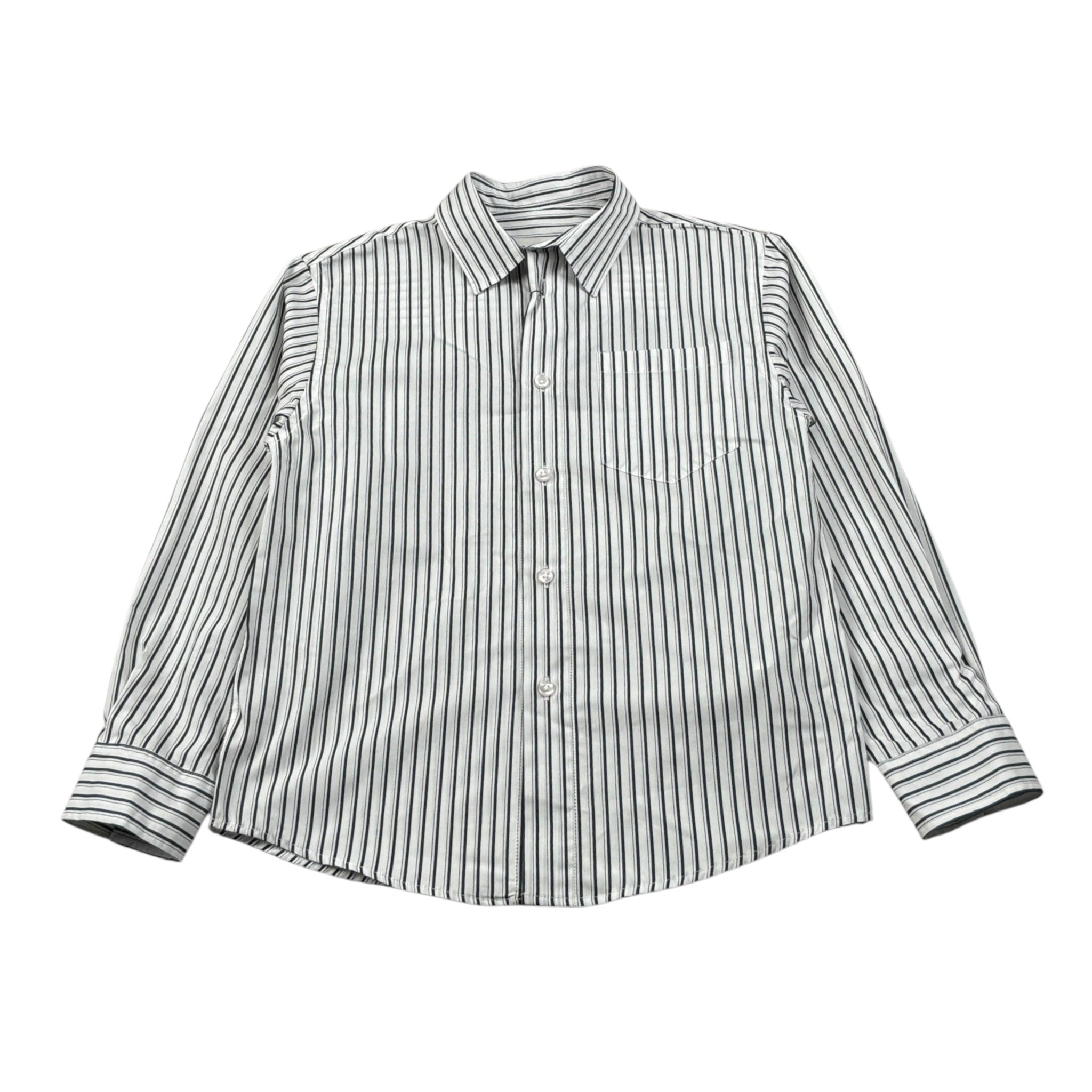 Paolo Pecora Camicia Manica Lunga Fantasia A Righe Bianco/Nero per Bambino PP4455 BIANCO/NERO PAOLO PECORA 