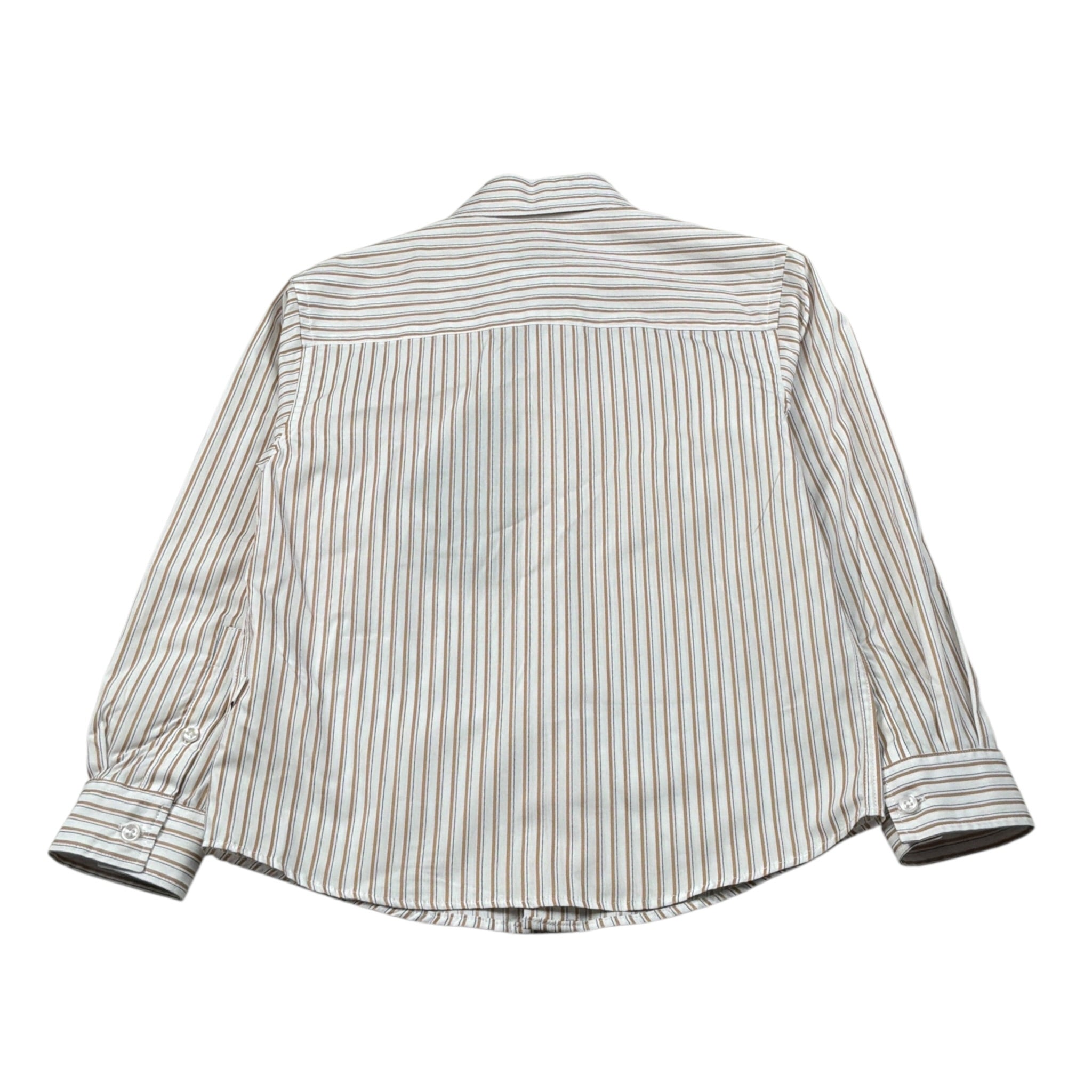 Paolo Pecora Camicia Manica Lunga Fantasia A Righe Panna per Bambino PP4455 PANNA PAOLO PECORA 