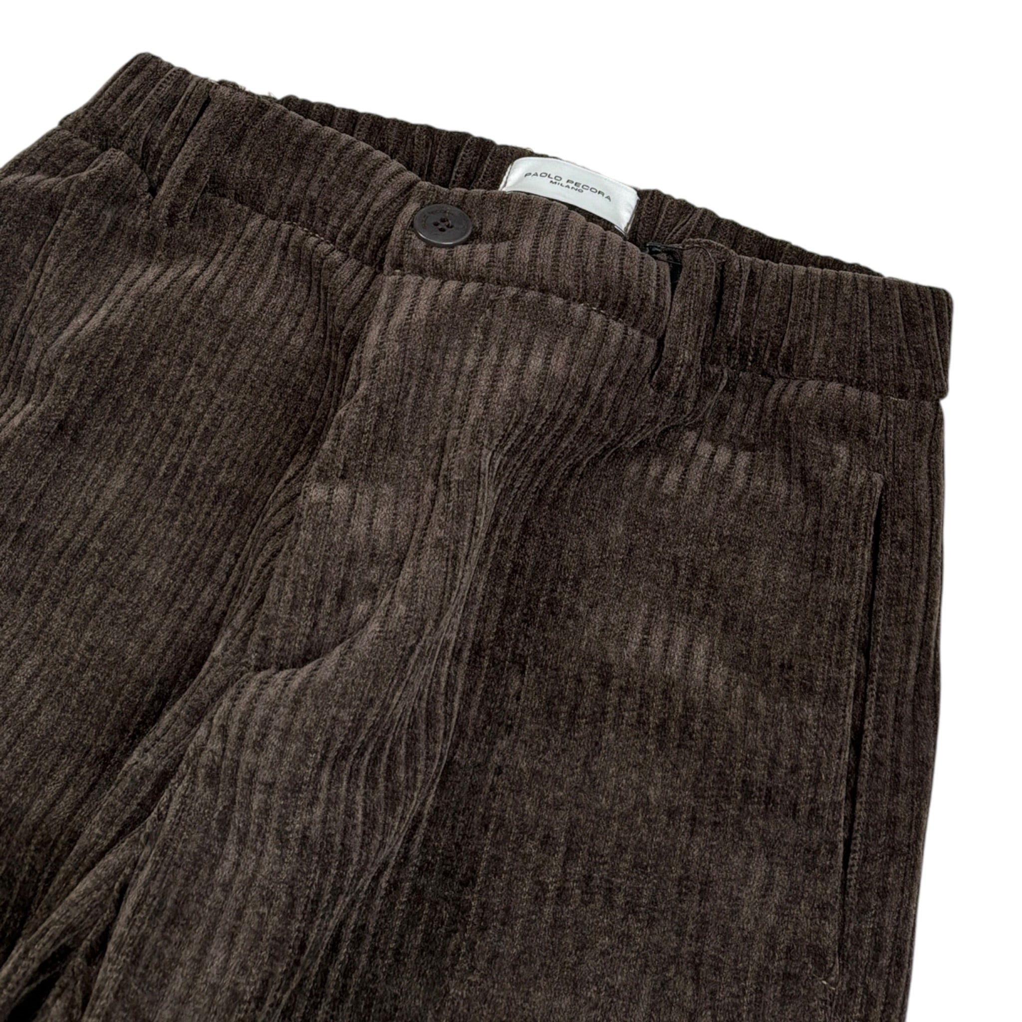 Paolo Pecora Pantalone tinta unita con Elastico In Vita Marrone per Bambino PP4480 MARRONE PAOLO PECORA 