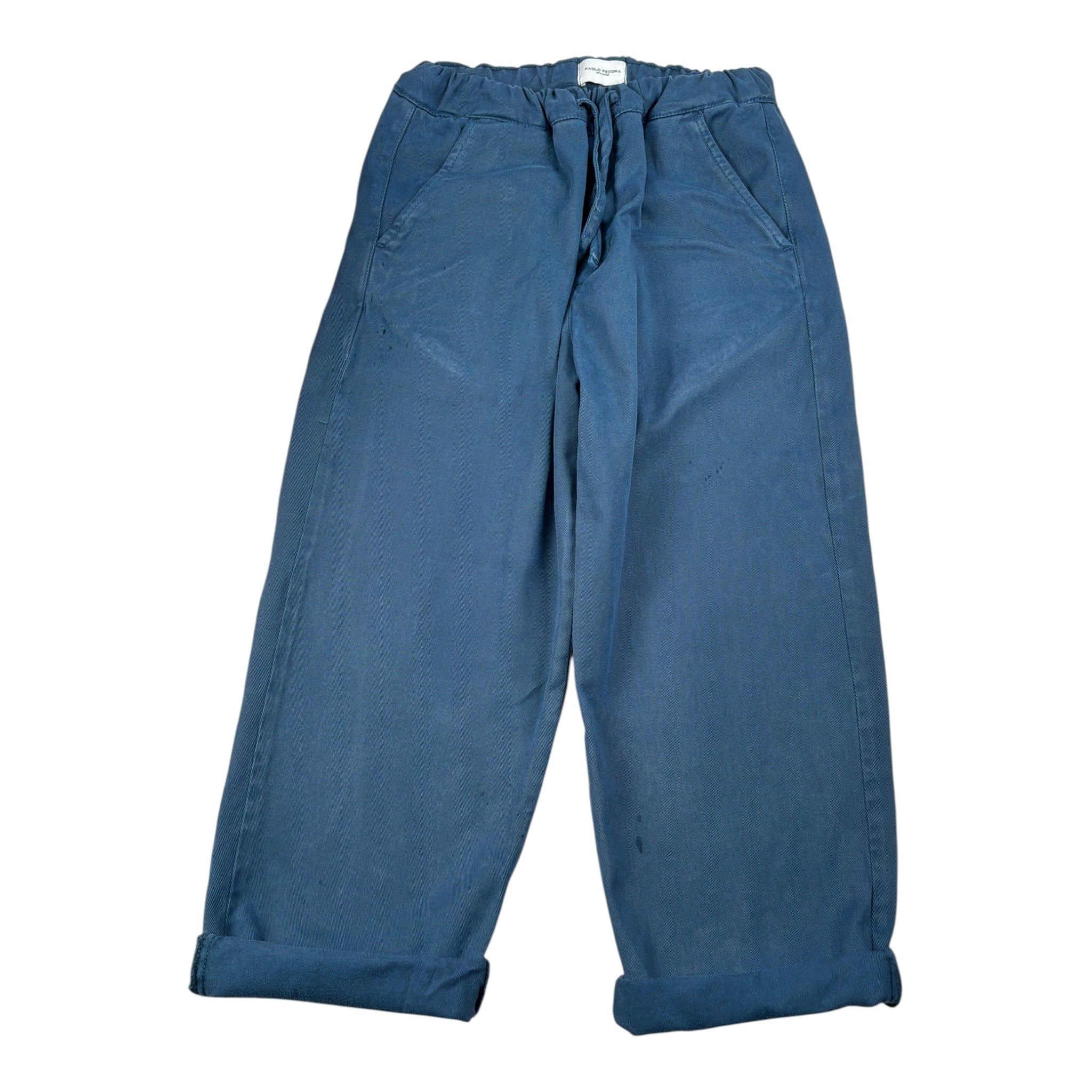 Paolo Pecora Pantalone tinta unita con Elastico In Vita Petrolio per Bambino PP4487 PETROLIO PAOLO PECORA 