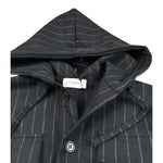 Paolo Pecora Giacca Camicia tinta unita con Cappuccio Nero per Bambino PP4503 NERO PAOLO PECORA 