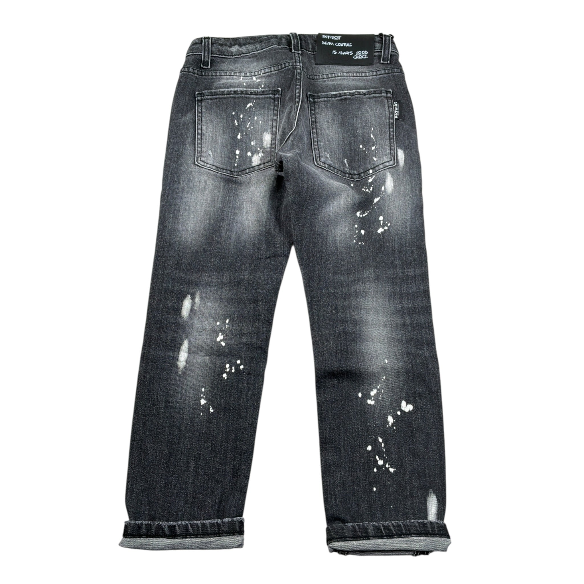 Patriot Jeans tinta unita con Girovita Regolabile Grigio per Bambino PJ5F2WPBK01 GRIGIO PATRIOT 