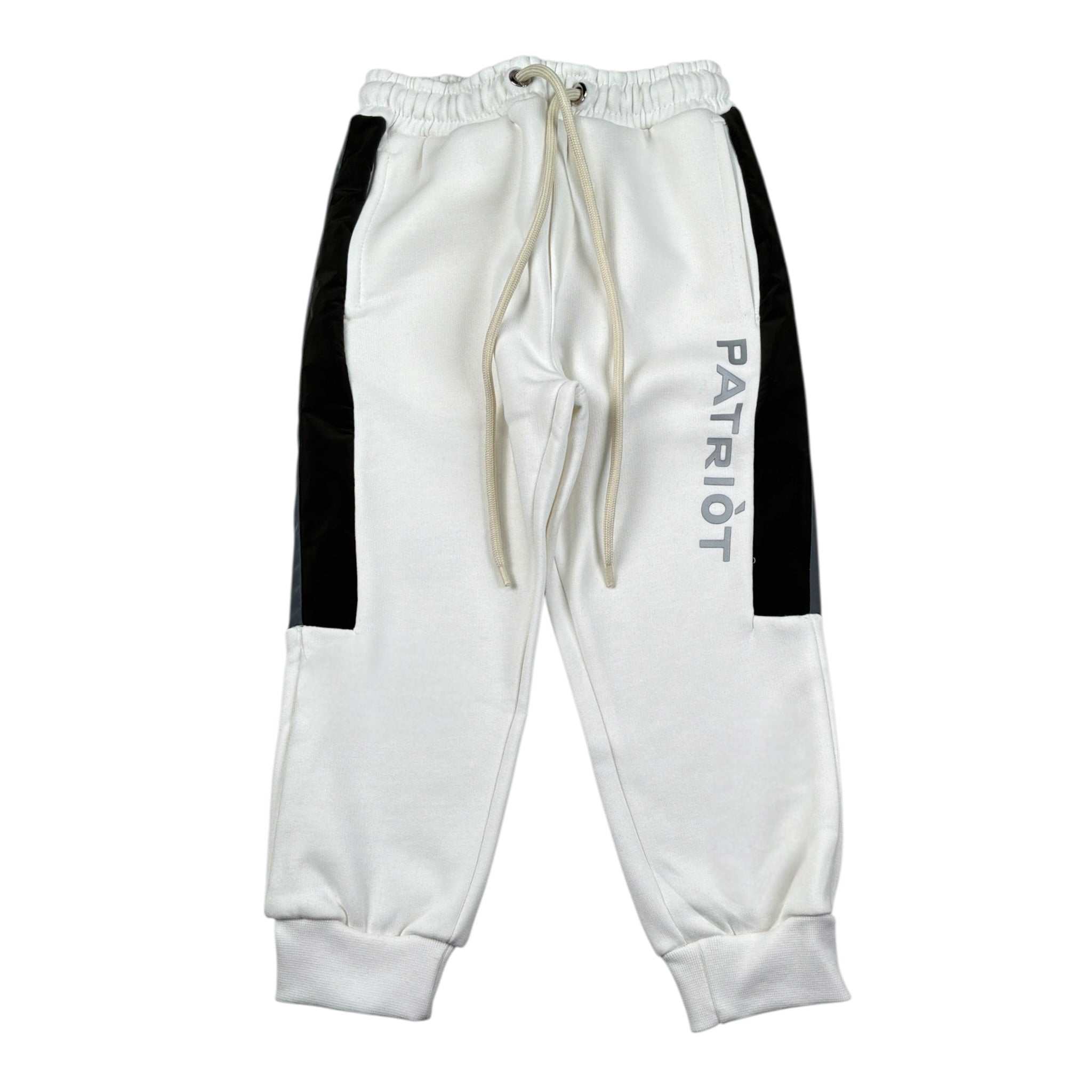 Patriot Pantalone Modello Tuta tinta unita con Profili In Contrasto Bianco per Neonato PPF053 BIANCO PATRIOT 