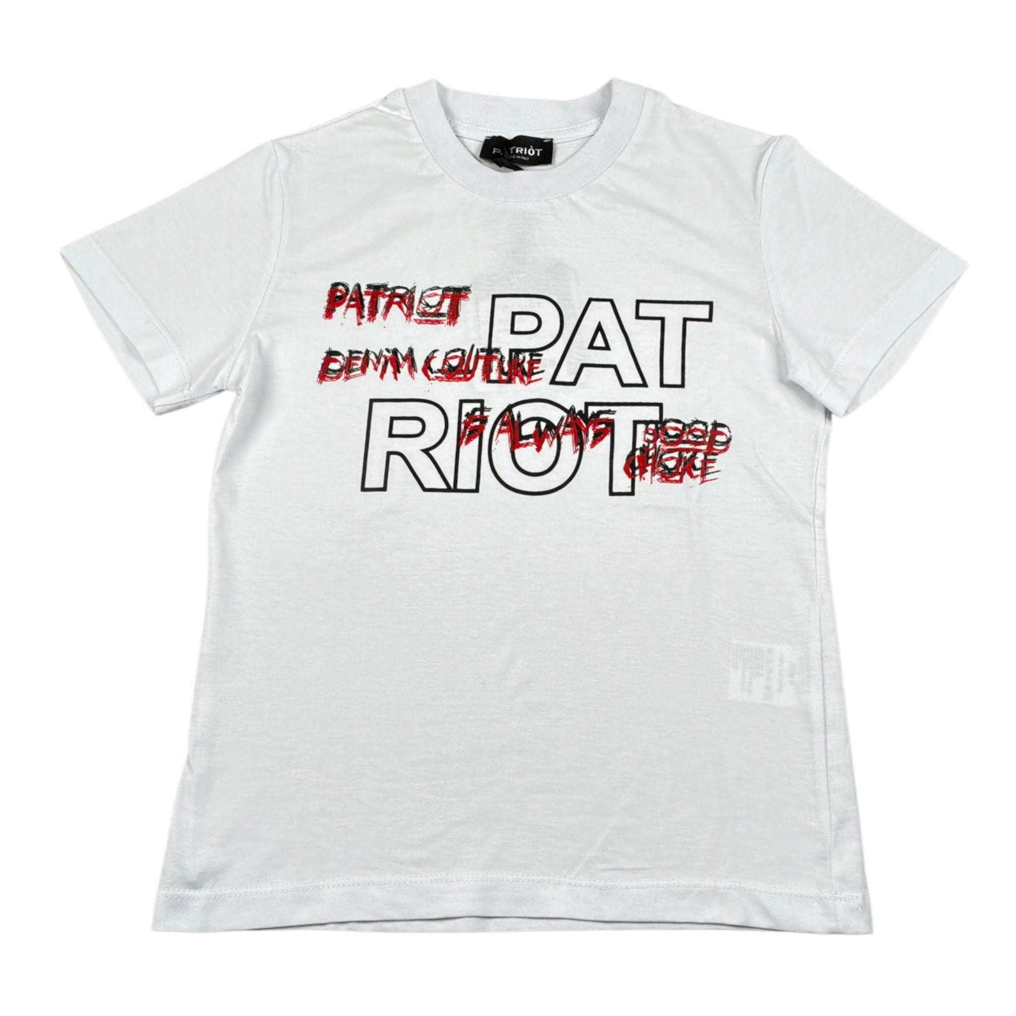 Patriot T-Shirt tinta unita con Stampa Bianco per Bambino PTS0100 BIANCO PATRIOT 