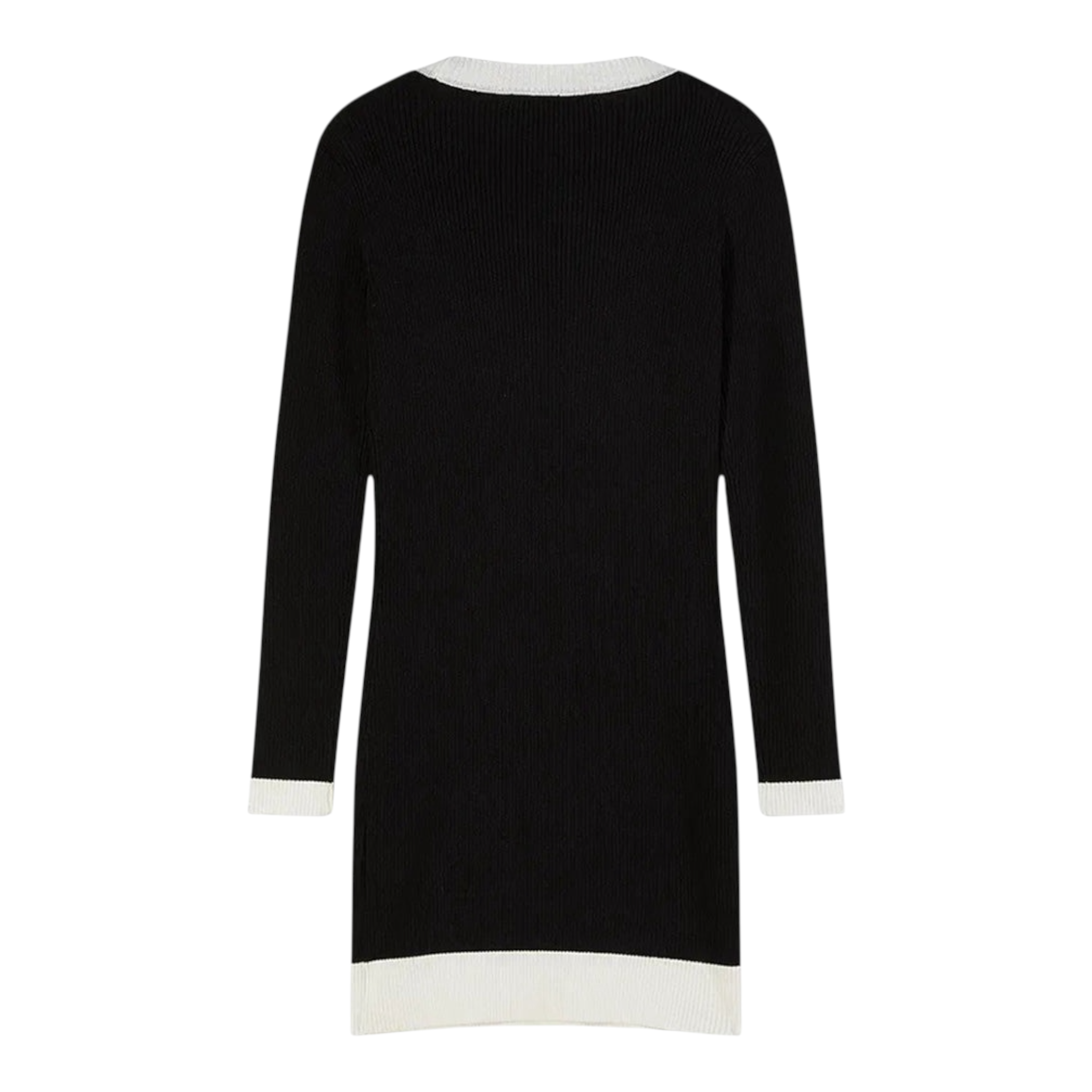 Patrizia Pepe Abito tinta unita con Profili In Contrasto Nero per Bambina 7A0571XX NERO PATRIZIA PEPE 