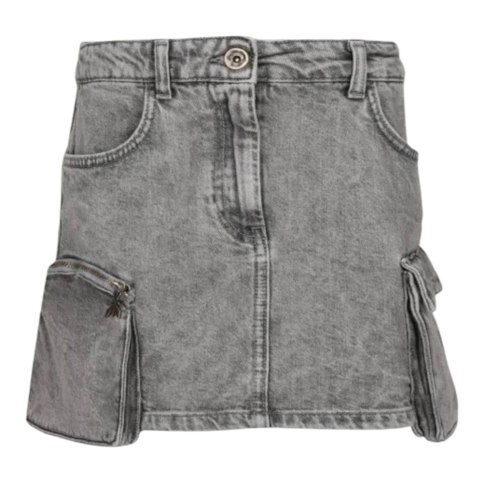 Patrizia Pepe Gonna In Denim tinta unita Grigio per Bambina 7G0147X GRIGIO PATRIZIA PEPE 