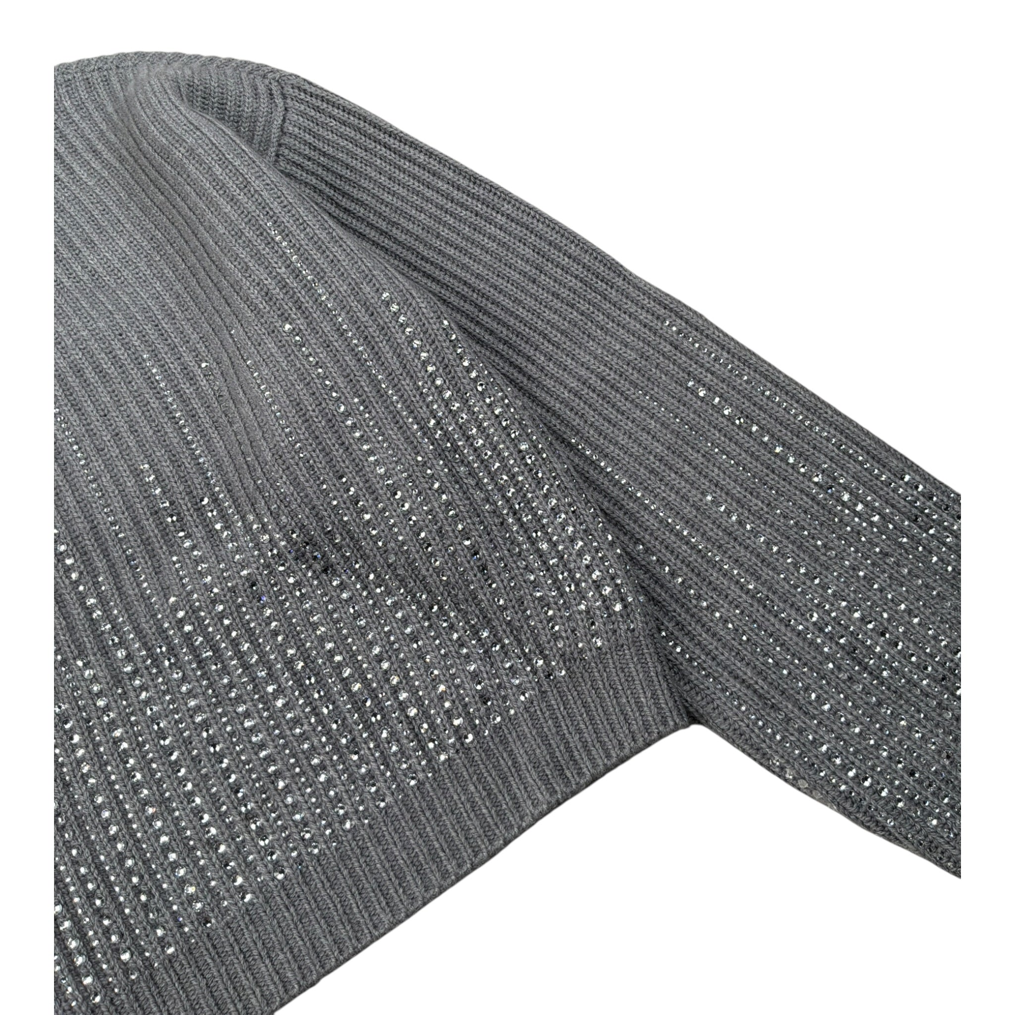 Patrizia Pepe Maglia tinta unita con Brillantini Grigio per Bambina 7K0059 GRIGIO PATRIZIA PEPE 