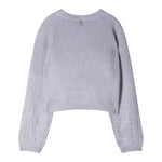 Patrizia Pepe Maglia tinta unita con Brillantini Grigio per Bambina 7K0059X GRIGIO PATRIZIA PEPE 