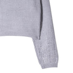 Patrizia Pepe Maglia tinta unita con Brillantini Grigio per Bambina 7K0059X GRIGIO PATRIZIA PEPE 