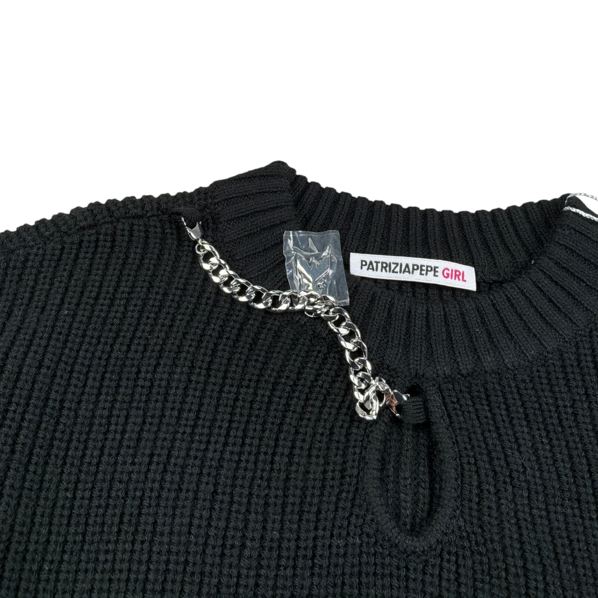 Patrizia Pepe Maglia Girocollo tinta unita Nero per Bambina 7K0062 NERO PATRIZIA PEPE 