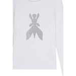 Patrizia Pepe Shirt tinta unita con Brillantini Bianco per Bambina 7M0752 BIANCO PATRIZIA PEPE 