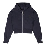Patrizia Pepe Felpa tinta unita con Zip E Cappuccio Nero per Bambina 7M0823X NERO PATRIZIA PEPE 