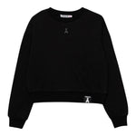 Patrizia Pepe Felpa tinta unita con Stampa Nero per Bambina 7M0932X NERO PATRIZIA PEPE 