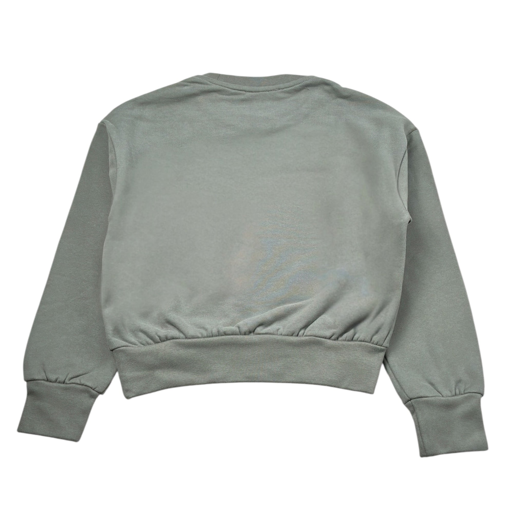 Patrizia Pepe Felpa tinta unita con Stampa Verde per Bambina 7M0943 VERDE PATRIZIA PEPE 