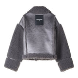 Patrizia Pepe Montone tinta unita con Pelliccia Grigio per Bambina 7O0043 GRIGIO PATRIZIA PEPE 