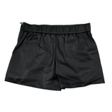 Patrizia Pepe Short In Ecopelle tinta unita con Elastico In Vita Nero per Bambina 7P0400 NERO PATRIZIA PEPE 