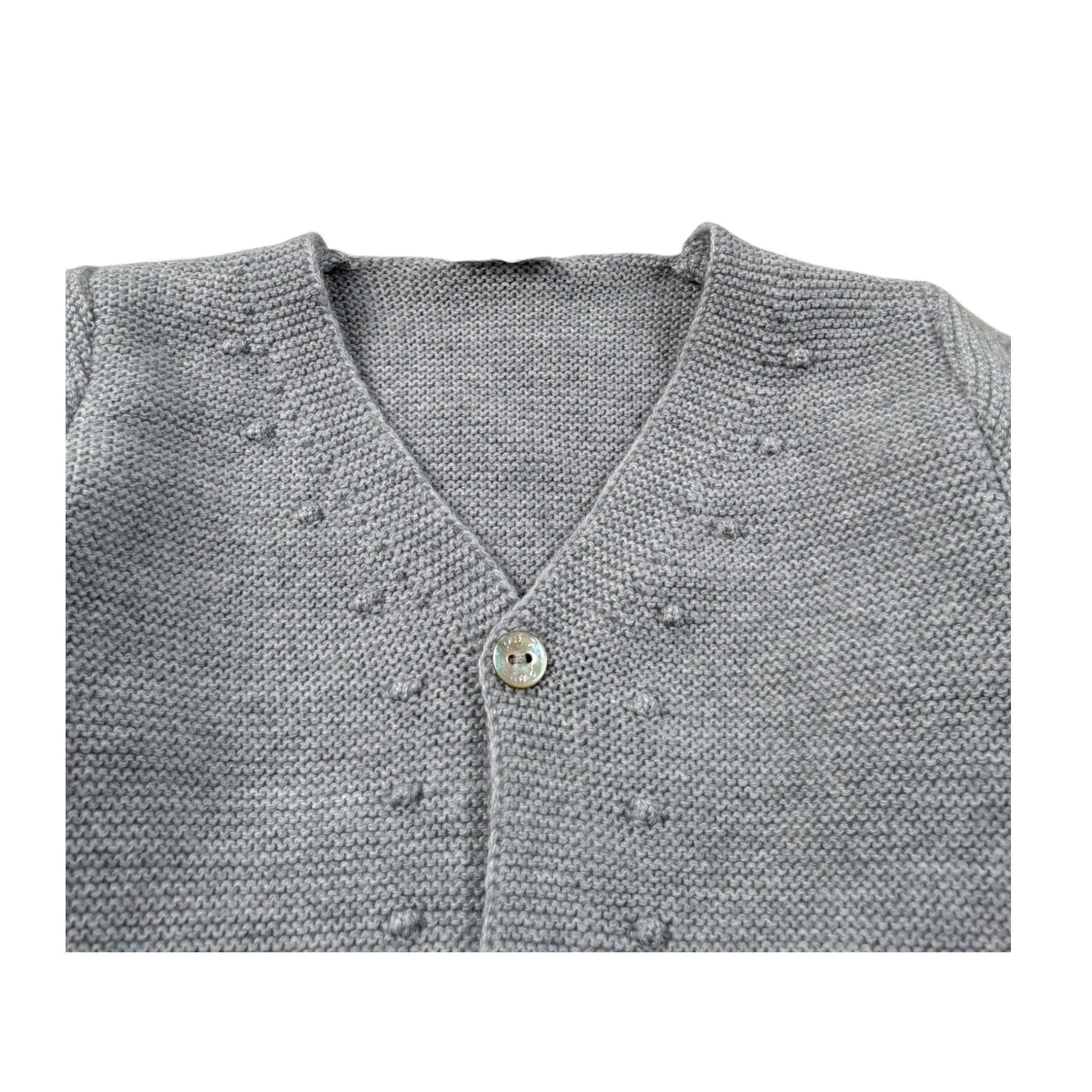 Paz Rodriguez Cardigan tinta unita Grigio per Neonato 001111852 GRIGIO PAZ RODRIGUEZ 